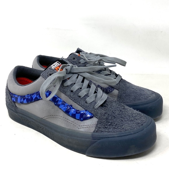 VANS x Rokit Old Skool 36 DX Shoes Suede Gray Low For Women Sneakers VN0000SRBKU - Picture 2 of 10